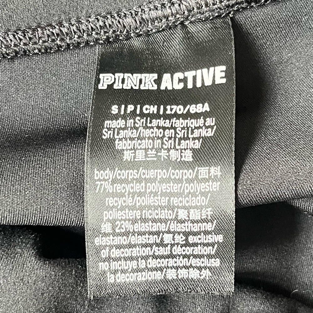 PINK Victoria Secret Black Biker Short Size small 6 inch - Picture 3 of 6